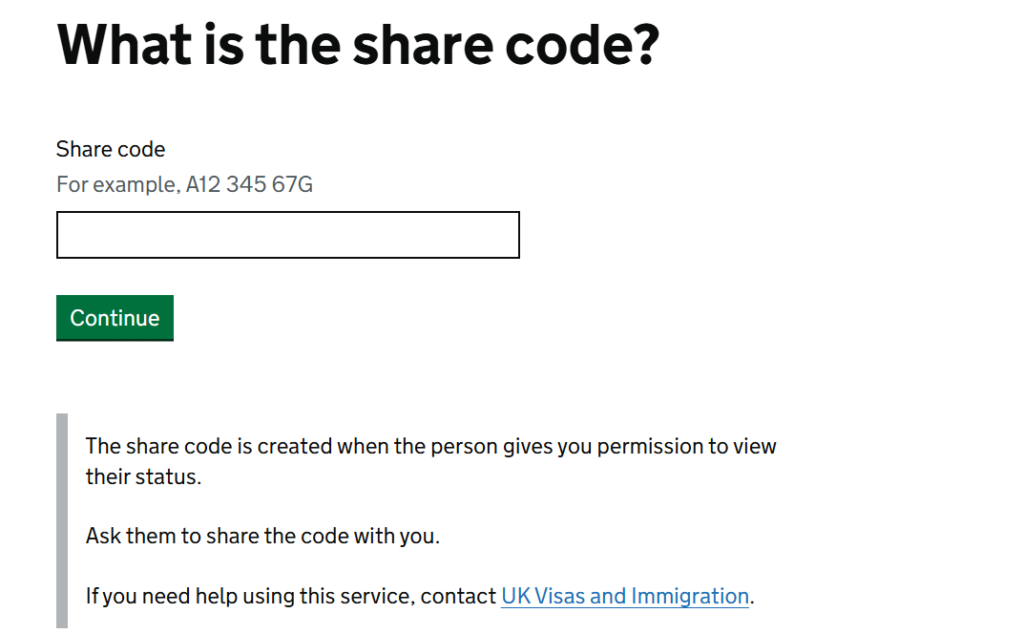 share code 